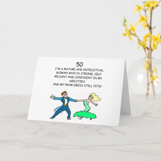 50ste verjaardag kaart (Gele Bloem)