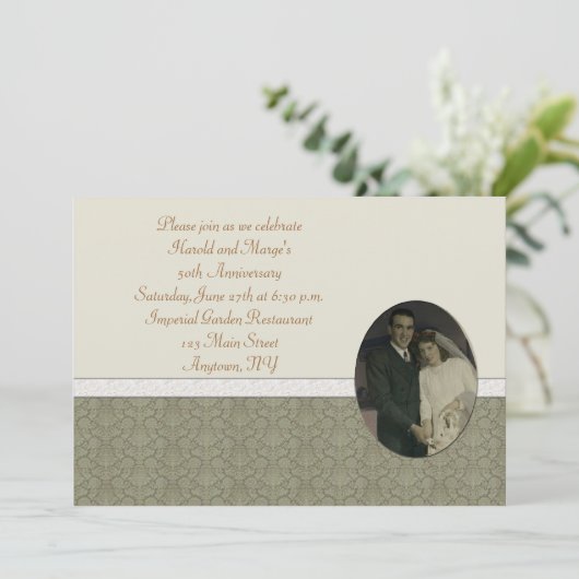 50ste verjaardag kaart (Staand voorkant)