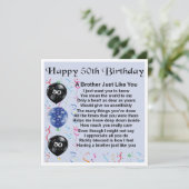 50ste verjaardag Kaart - Broer (Staand voorkant)