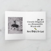 50ste verjaardag Kaart, Rodeo! Kaart (Binnen)