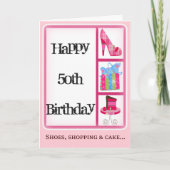 50ste verjaardag Kaart voor vrouwen (Voorkant)