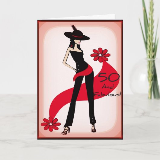 50ste verjaardag Kaart voor vrouwen (Voorkant)