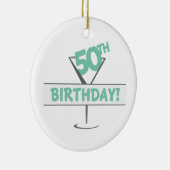 50ste verjaardag! keramisch ornament (Rechts)