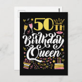 50ste verjaardag Koningin Briefkaart (Voorkant / Achterkant)