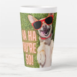 50ste verjaardag lachen latte mok