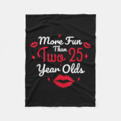 50ste verjaardag leuker dan twee 25 jaar oud grapp fleece deken (Voorkant)