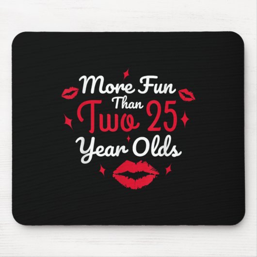 50ste verjaardag leuker dan twee 25 jaar oud grapp muismat (Voorkant)