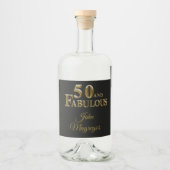 50ste verjaardag likeurfles etiket (Voorkant)
