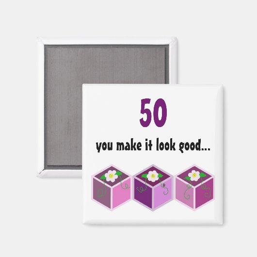 50ste verjaardag magneet (Voorkant / Achterkant)