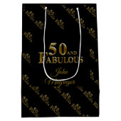 50ste verjaardag  medium cadeauzakje (Achterkant)