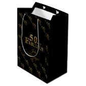 50ste verjaardag  medium cadeauzakje (Achterkant Gekanteld)