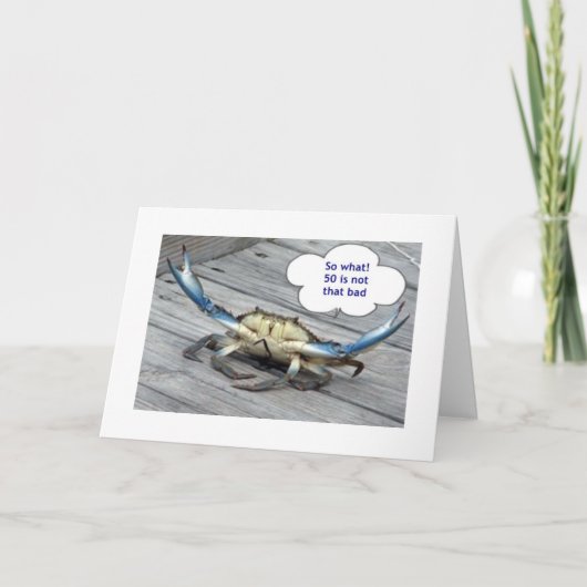 50ste VERJAARDAG MET KRABBEN Kaart (Voorkant)