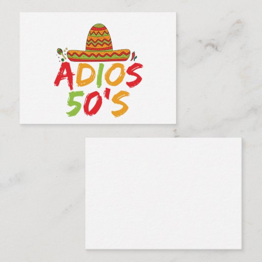 50ste verjaardag Mexicaans feest Cinco de Mayo Fie Notitiekaartje (Voorkant / Achterkant)