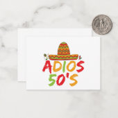 50ste verjaardag Mexicaans feest Cinco de Mayo Fie Notitiekaartje (Voorkant / Achterkant in situ)