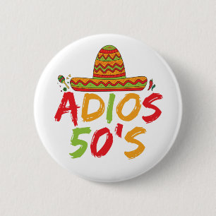 50ste Verjaardag Mexicaans Feest Cinco de Mayo Fie Ronde Button 5,7 Cm