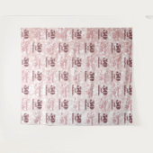 50ste Verjaardag Modern Elegante Roze Gouden Feest Wandkleed (Voorkant (horizontaal))