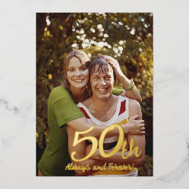 50ste verjaardag Modern Folie Uitnodiging