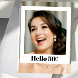 50ste verjaardag moderne foto verrassing briefkaart