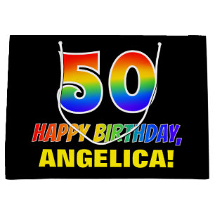 50ste verjaardag: Mooi, Leuk, Eenvoudig, Regenboog Groot Cadeauzakje