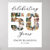 50ste verjaardag nummer 50 23 Fotocollage Poster (Voorkant)