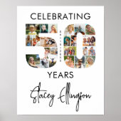 50ste verjaardag nummer 50 23 Fotocollage Poster (Voorkant)