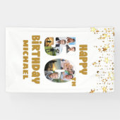 50ste verjaardag nummer 50 Fotocollage 8 Afbeeldin Spandoek (Horizontaal)