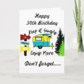 *50ste VERJAARDAG* OP MIJN FAV CAMPER Kaart (Voorkant)