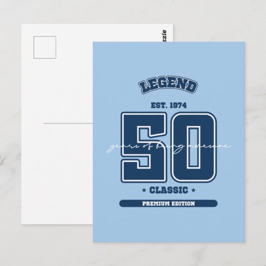 50ste verjaardag opgericht in 1974 briefkaart (Voorkant / Achterkant)