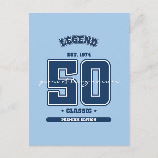 50ste verjaardag opgericht in 1974 briefkaart (Voorkant)