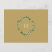 50ste verjaardag Opslaan Datum Woodland Greenery  Aankondigingskaart (Achterkant)