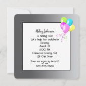 50ste verjaardag Panda Beer met Hula Hoop Kaart (Achterkant)