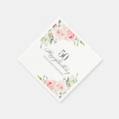50ste Verjaardag Party Supplies Roze Bloemen Custo Servet (Hoek)