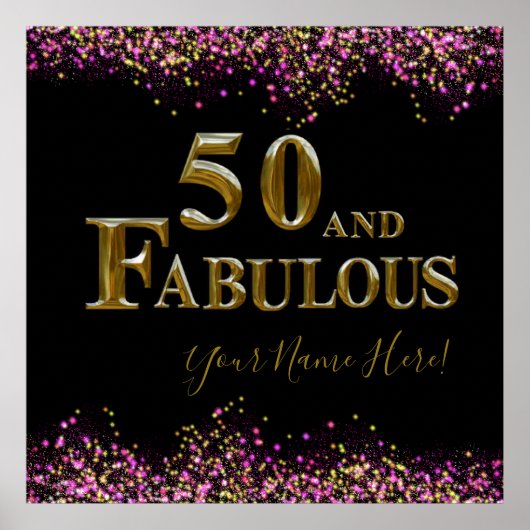 50ste verjaardag poster (Voorkant)