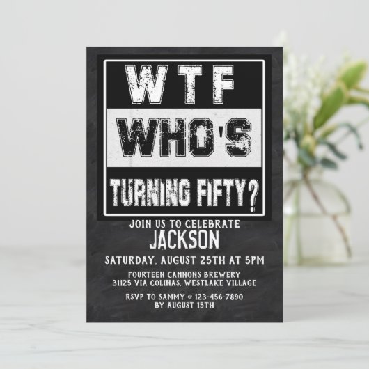 50ste verjaardag, RECHTSTREEKS OUTTA ZIJN VIJFHEDE (Staand voorkant)