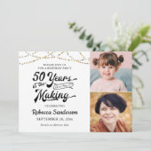 50ste Verjaardag Retro 50 JAAR IN HET MAKEN van Li Kaart (Staand voorkant)