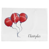 50ste verjaardag rode ballon groot cadeauzakje (Achterkant)