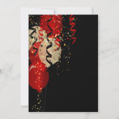 50ste verjaardag - Rode ballonnen Kaart (Achterkant)