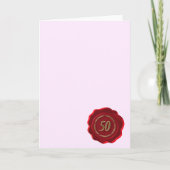 50ste verjaardag rode waszegel kaart (Voorkant)