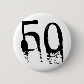 50ste verjaardag ronde button 5,7 cm (Voorkant)