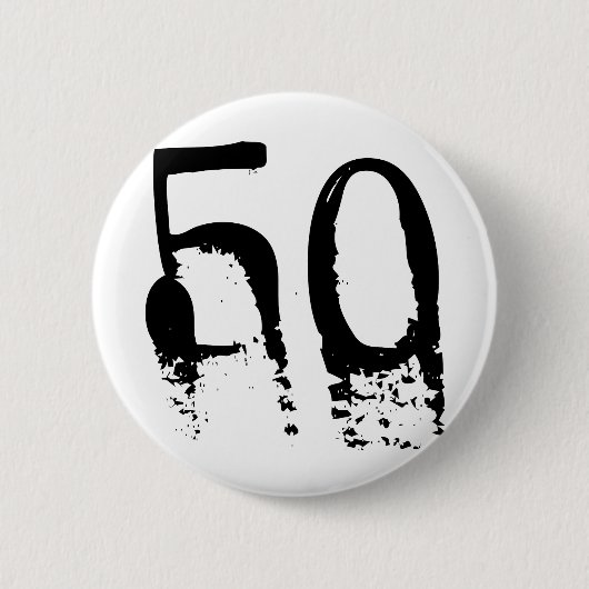 50ste verjaardag ronde button 5,7 cm (Voorkant)