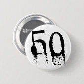 50ste verjaardag ronde button 5,7 cm (Voorkant /achterkant)