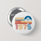 50ste verjaardag ronde button 5,7 cm (Voorkant /achterkant)