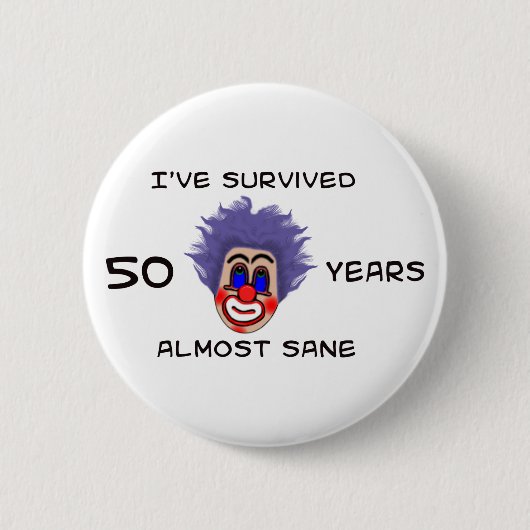 50ste verjaardag ronde button 5,7 cm (Voorkant)