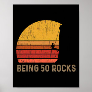 50ste verjaardag rotsklimmen poster