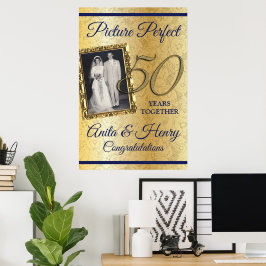 50ste verjaardag schuim bord poster