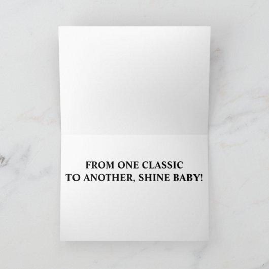 ***50ste VERJAARDAG*** SHINE BABY SHINE Kaart (Binnen)