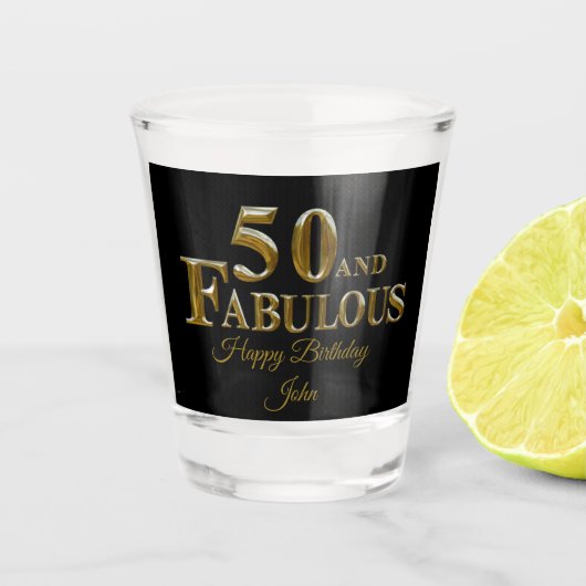 50ste verjaardag shot glas (Voorkant)