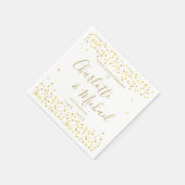 50ste verjaardag Signature Gouden Hartjes Confetti Servet (Hoek)