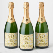 50ste verjaardag sparkling wijnetiket (Flessen)
