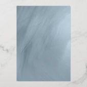 50ste verjaardag stoffig blauw grijs met goud foli folie uitnodiging (Achterkant)